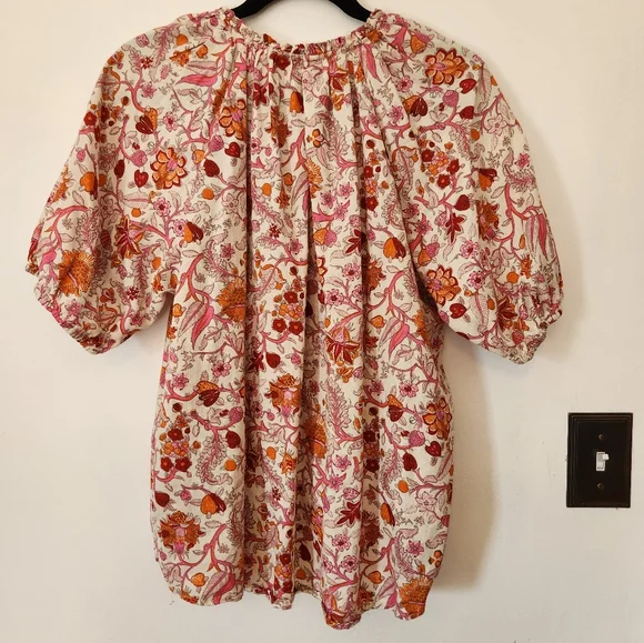 🌸Knox Rose Floral Boho Top Size Large Oversized - Picture 6 of 6